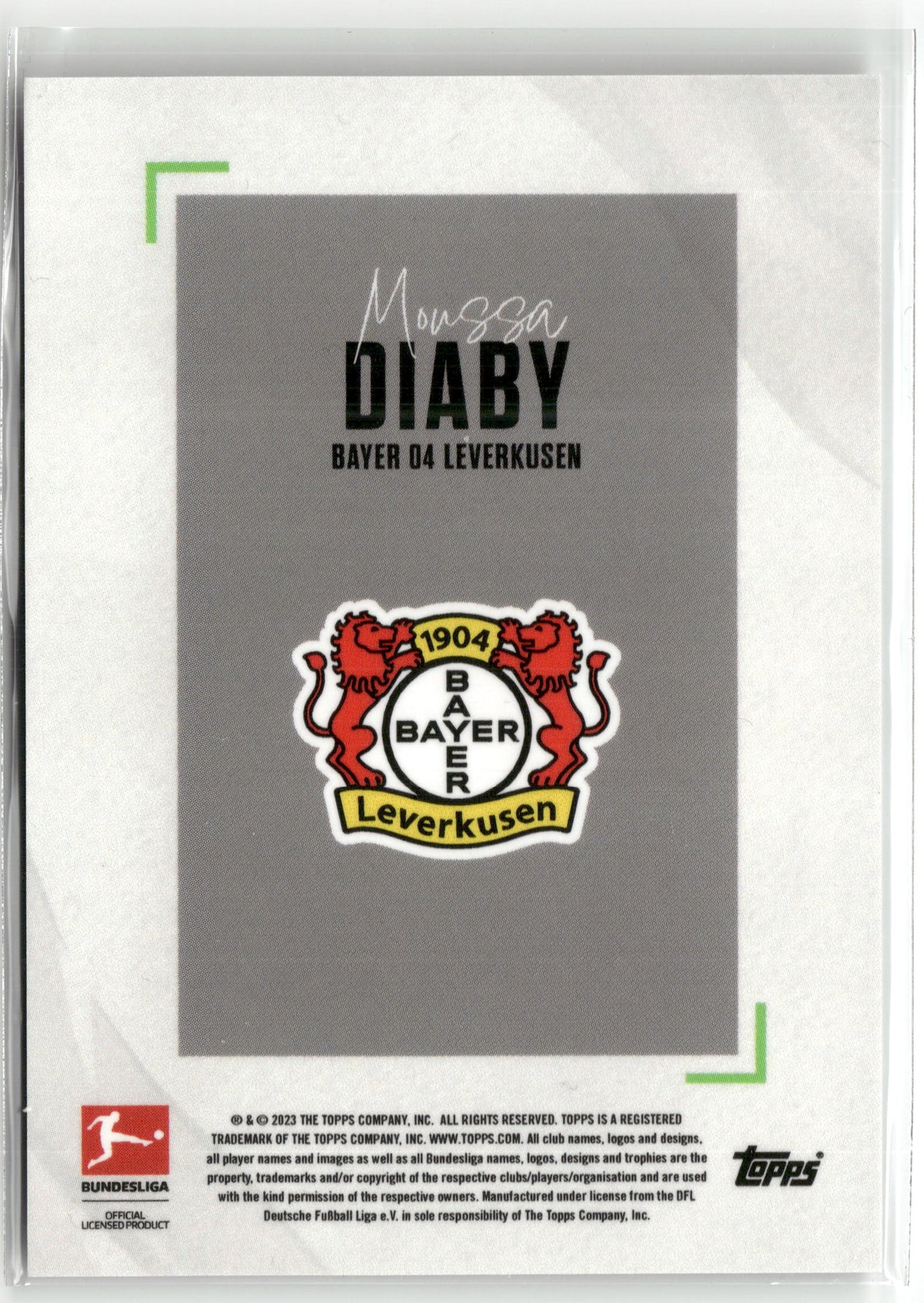 Fußball Moussa Diaby 2022-23 Topps Bundesliga Stars of the Season Silver Holo /99 Bayer 04 Leverkusen Trading Card Original