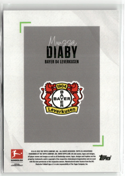 Fußball Moussa Diaby 2022-23 Topps Bundesliga Stars of the Season Silver Holo /99 Bayer 04 Leverkusen Trading Card Original