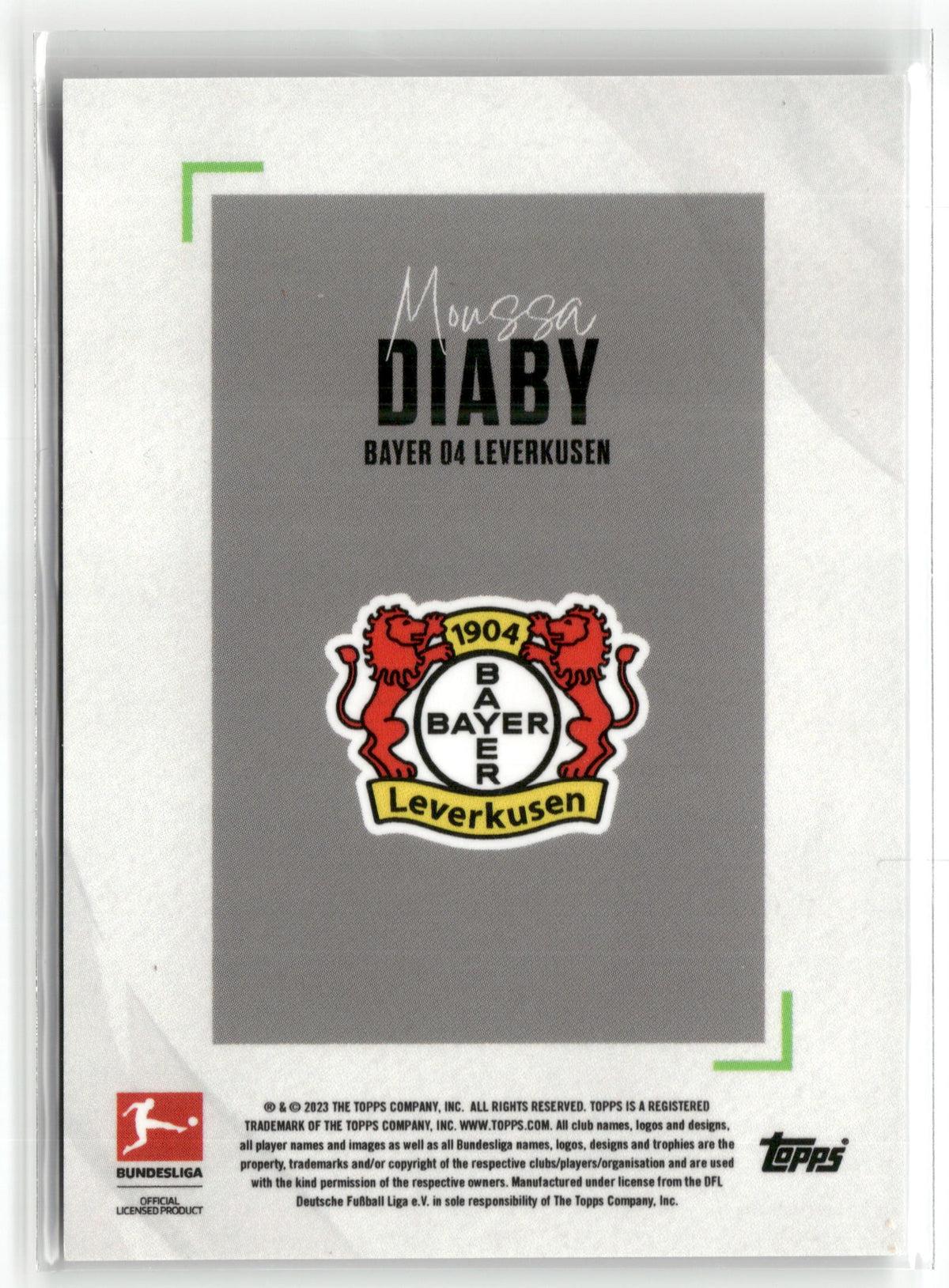 Fußball Moussa Diaby 2022-23 Topps Bundesliga Stars of the Season Silver Holo /99 Bayer 04 Leverkusen Trading Card Original