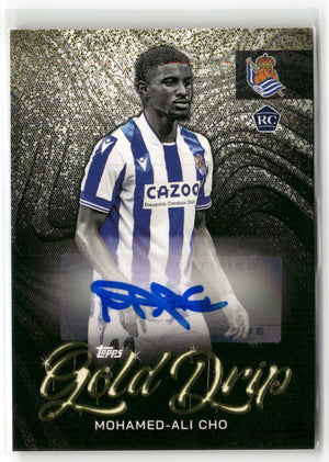 Fußball Mohamed-Ali Cho 2022-23 Topps Real Sociedad Team Set Gold Drip #GD-MC Rookie Auto Real Sociedad Rookie Card RC Trading Card Original