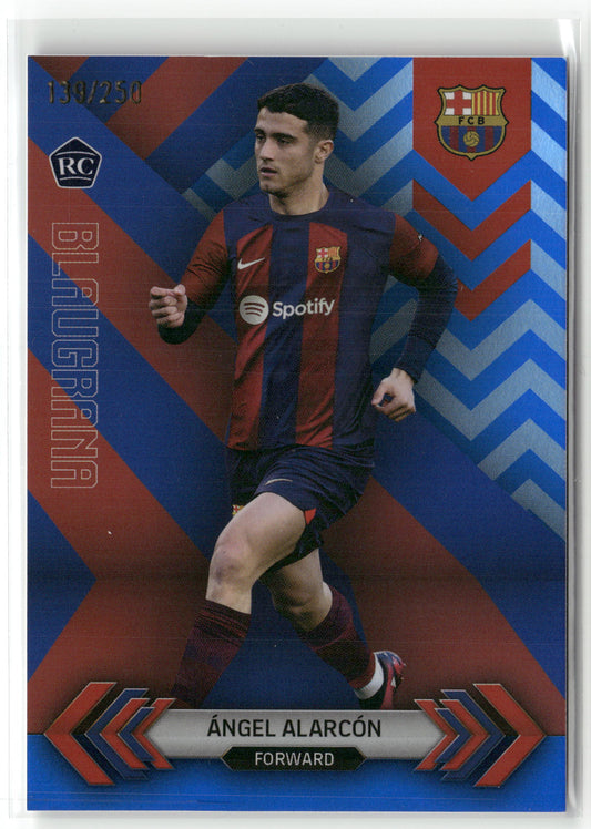 Fußball Ángel Alarcón 2024 Topps FC Barcelona Blaugrana #BL-2 /250 FC Barcelona Rookie Card RC Trading Card Original
