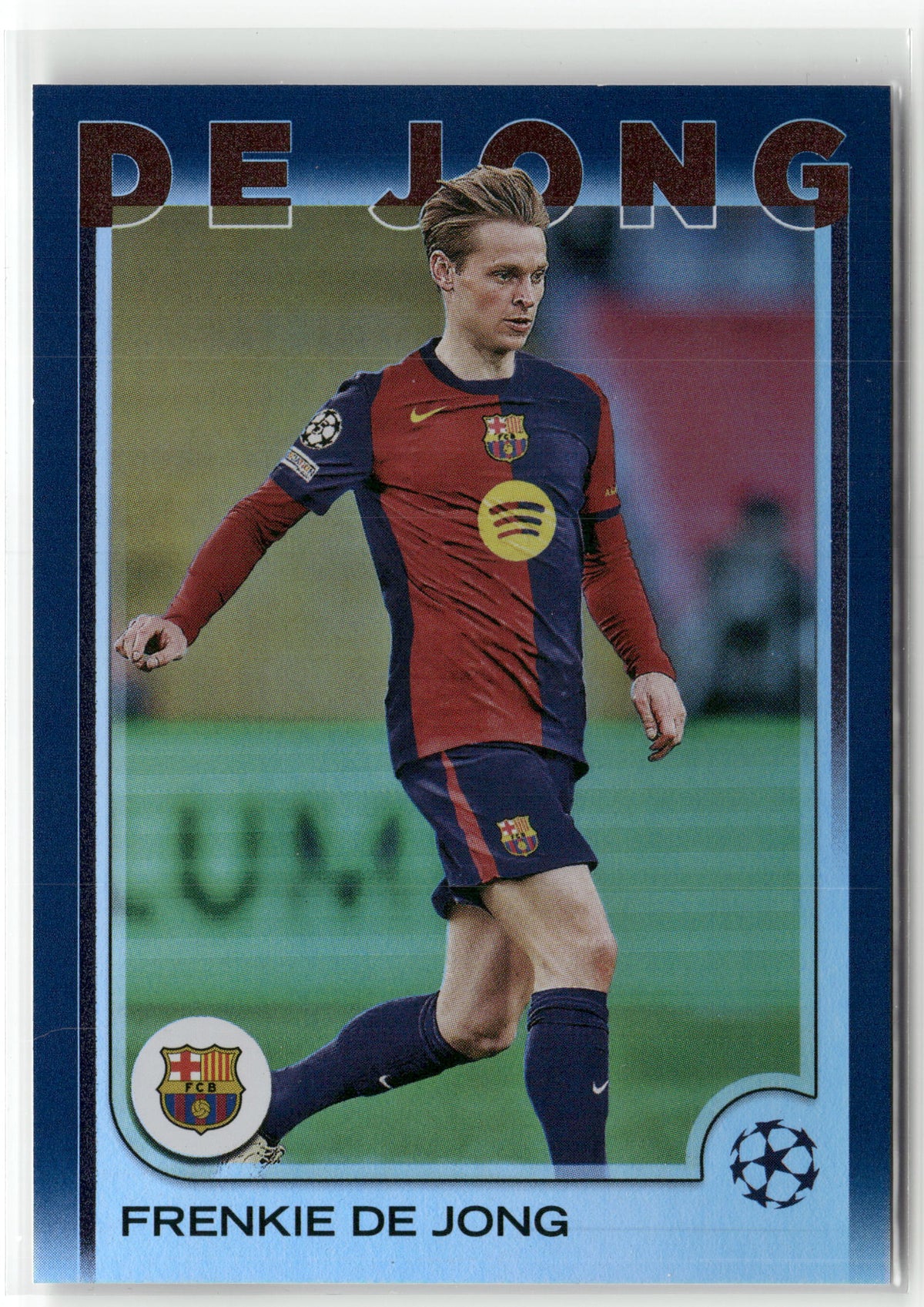 Fußball Frenkie de Jong 2024-25 Topps UEFA Champions League #172 Dark Blue Color Match /275 FC Barcelona Trading Card Original