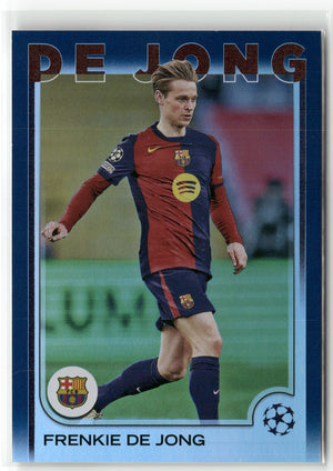 Fußball Frenkie de Jong 2024-25 Topps UEFA Champions League #172 Dark Blue Color Match /275 FC Barcelona Trading Card Original