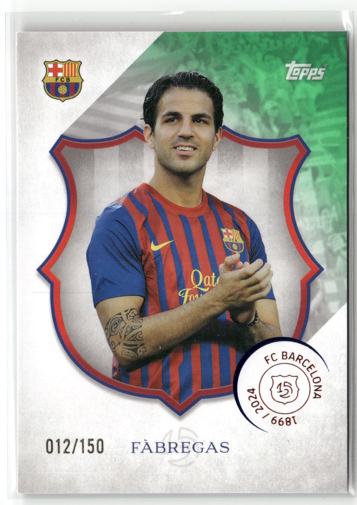 Fußball Cesc Fàbregas Topps FC Barcelona 125 Legacy 2025 #30 Green /150 FC Barcelona Trading Card Original