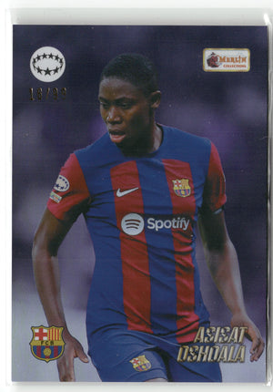 Fußball Asisat Oshoala Topps Merlin Heritage Card Collection 2023 #075 Purple /99 FC Barcelona Trading Card Original