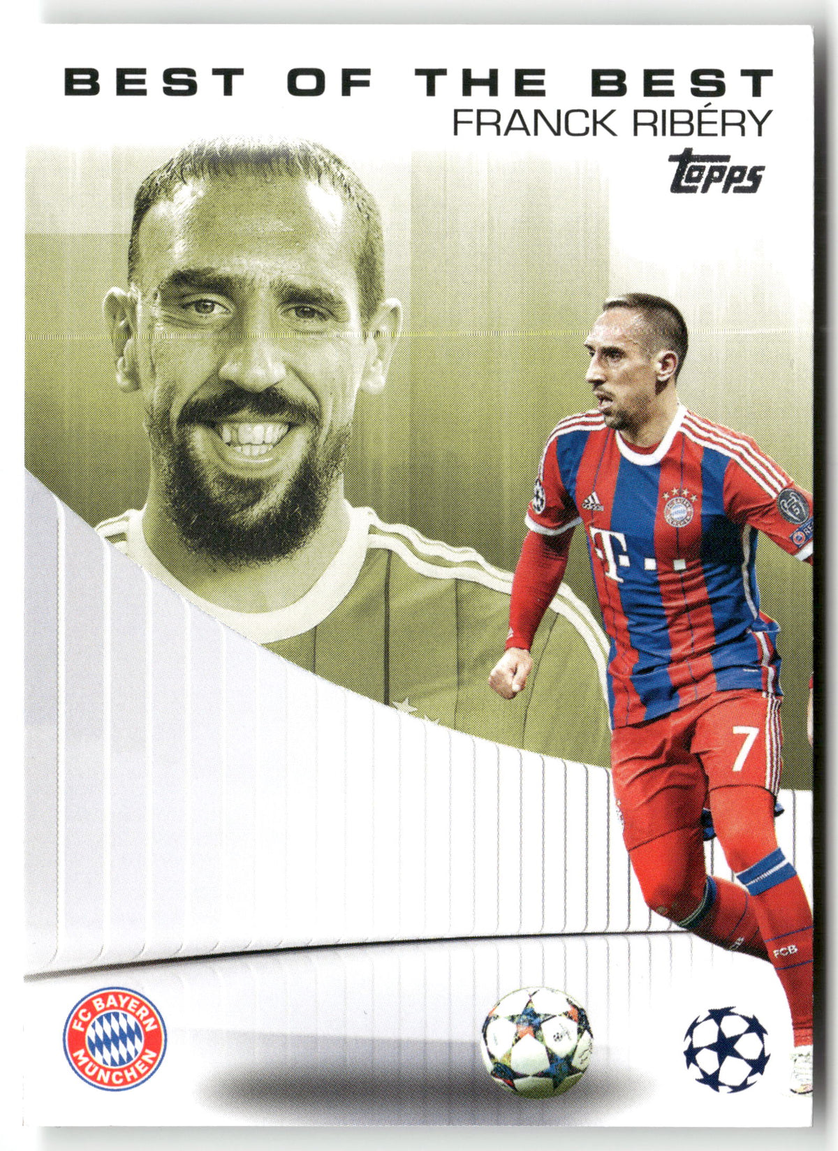 Fußball Franck Ribéry Topps UEFA Champions League Best of the Best 2025 #BOTB-7 FC Bayern München Trading Card Original