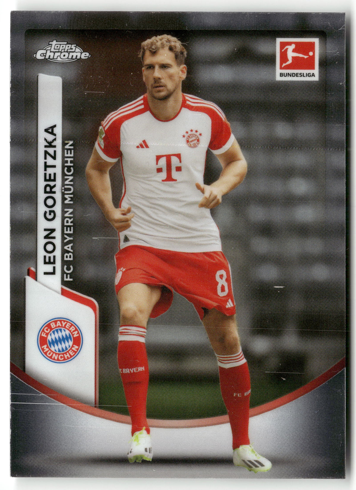 Fußball Leon Goretzka Topps Chrome Bundesliga 2023-24 #81 FC Bayern München Trading Card Original
