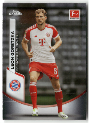 Fußball Leon Goretzka Topps Chrome Bundesliga 2023-24 #81 FC Bayern München Trading Card Original
