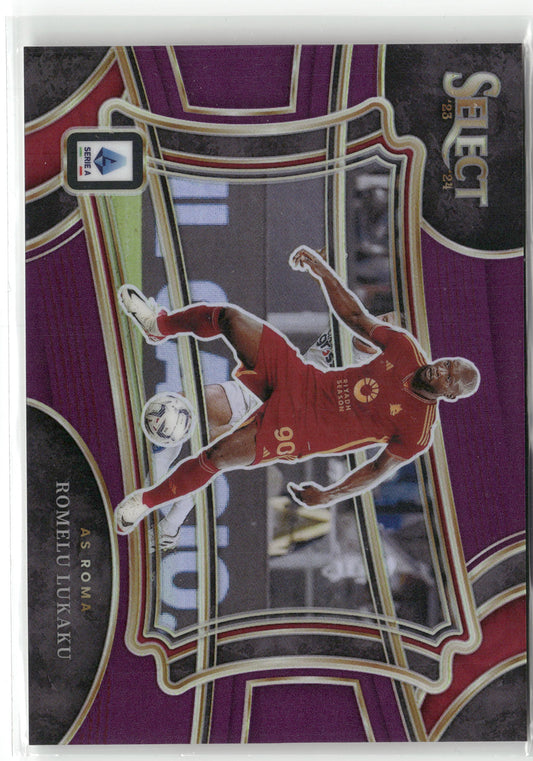 Fußball Romelu Lukaku 2023-24 Panini Select Serie A #207 Field Level Purple Prizm /49 AS Roma Trading Card Original