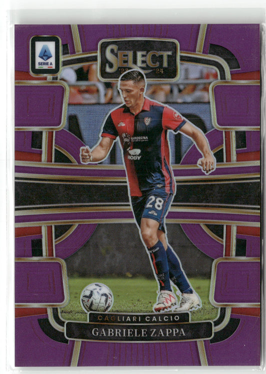Fußball Gabriele Zappa 2023-24 Panini Select Serie A Soccer #35 True Purple Prizm /49 Cagliari Calcio Trading Card Original