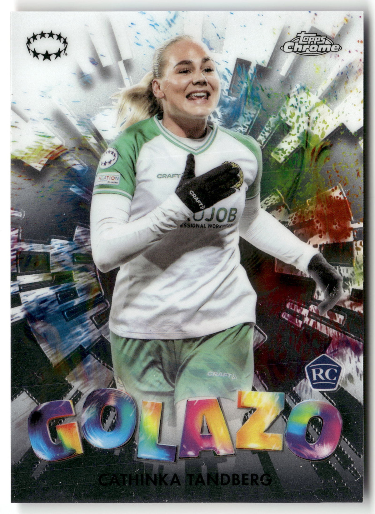 Fußball Cathinka Tandberg 2025 Topps Chrome UEFA Women's Champions League #G-22 Hammarby IF Rookie Card RC Trading Card Original