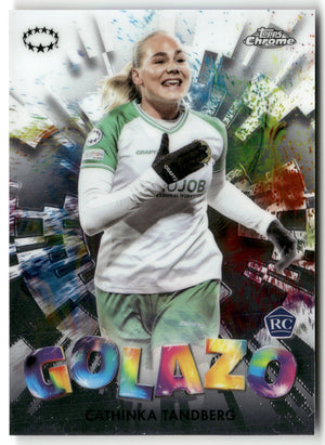 Fußball Cathinka Tandberg 2025 Topps Chrome UEFA Women's Champions League #G-22 Hammarby IF Rookie Card RC Trading Card Original