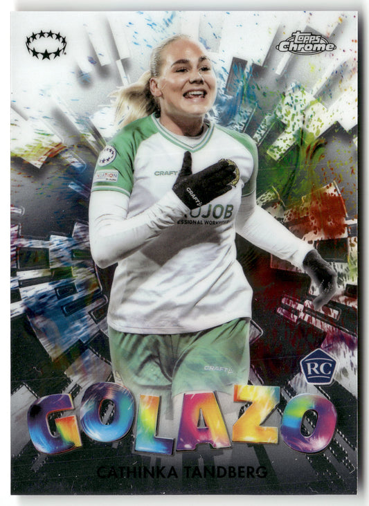 Fußball Cathinka Tandberg 2025 Topps Chrome UEFA Women's Champions League #G-22 Hammarby IF Rookie Card RC Trading Card Original