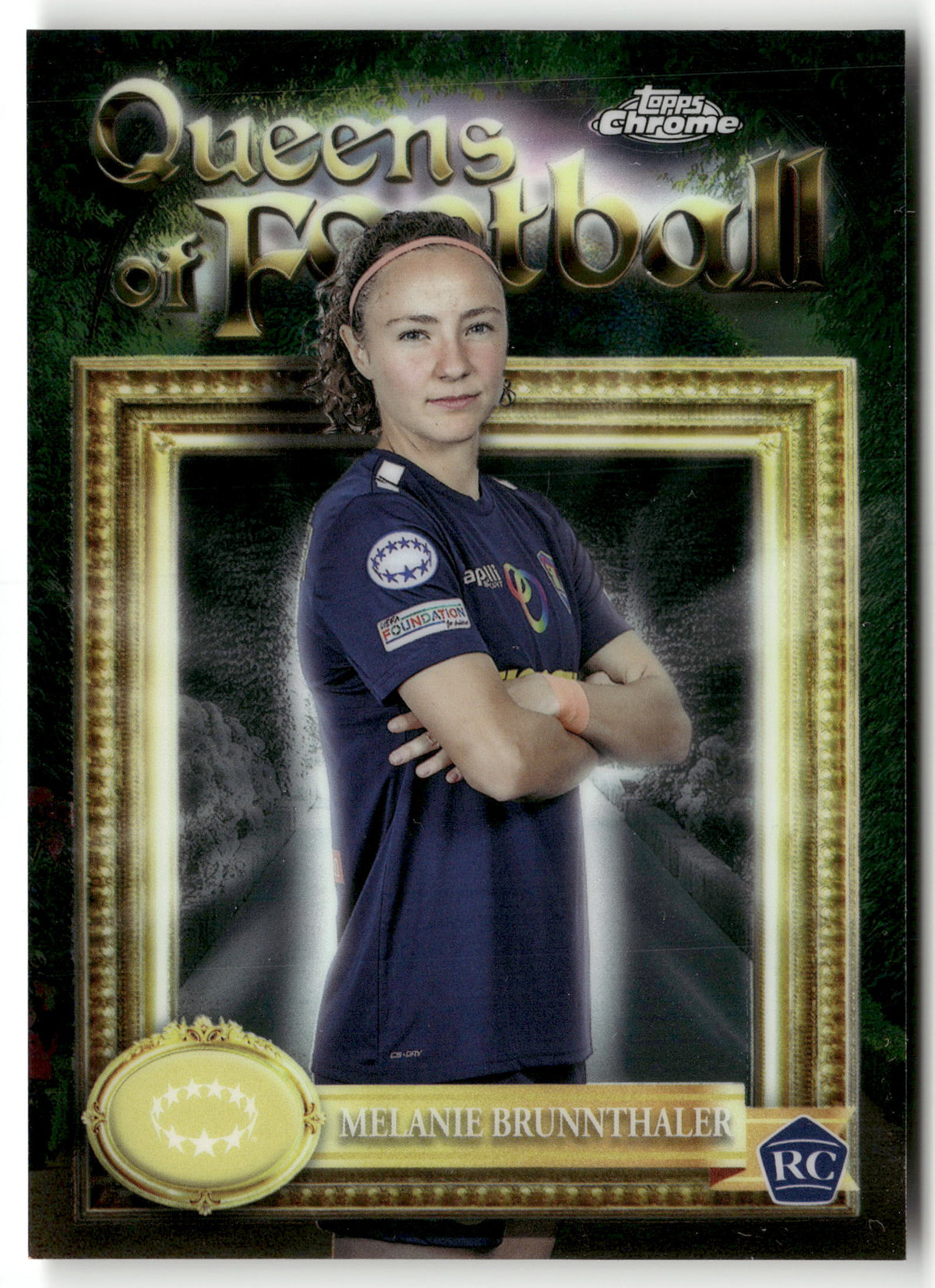 Fußball Melanie Brunnthaler 2024-25 Topps Chrome UEFA Women's Champions League Queens of Football 2025 #QF-20 SKN St. Pölten Rookie Card RC Trading Card Original