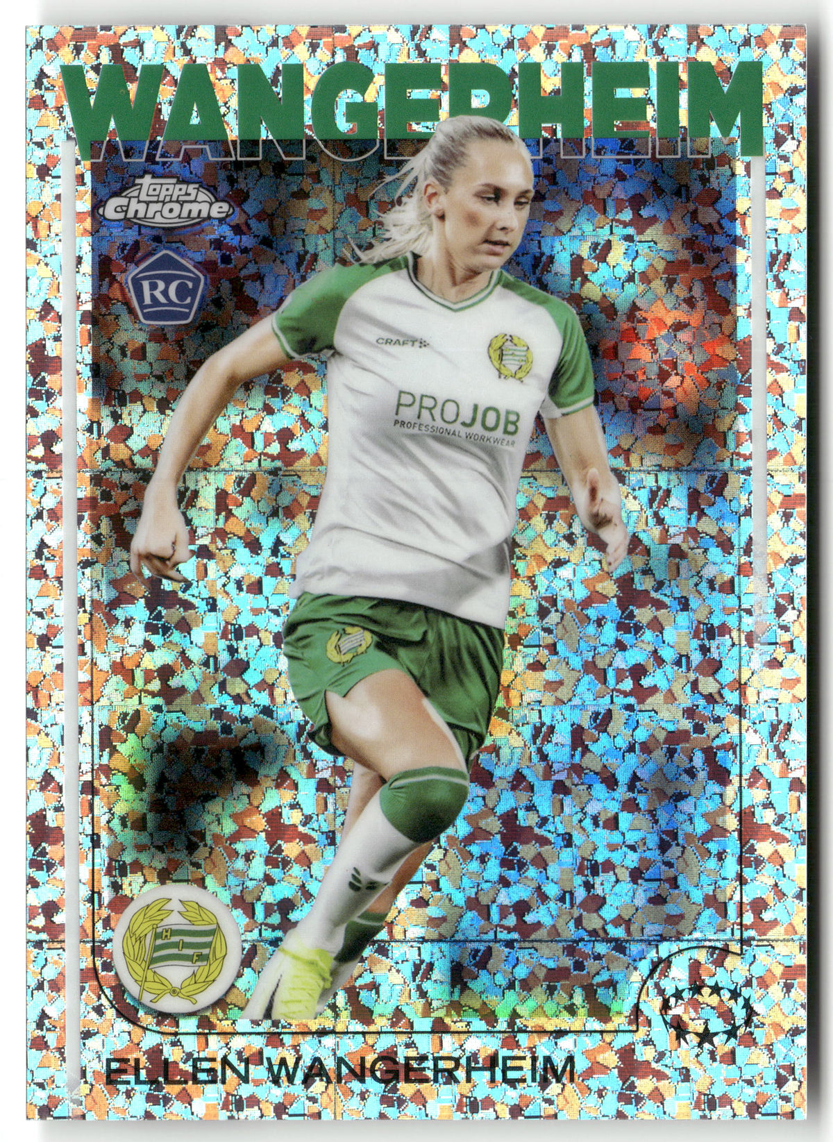 Fußball Ellen Wangerheim 2025 Topps Chrome UEFA Women's Champions League #34 Mini Diamond Hammarby IF Rookie Card RC Trading Card Original