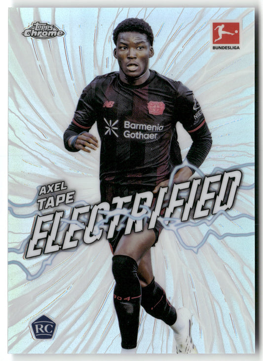 Pokémon TCG Axel Tape 2025-26 Topps Chrome Bundesliga #EL-6 Electrified Bayer 04 Leverkusen Rookie Card RC Trading Card Original