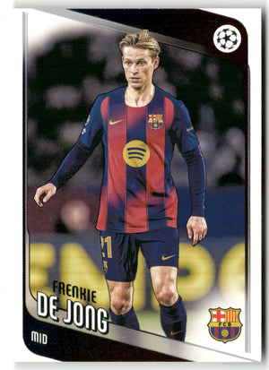 Pokémon TCG Frenkie de Jong 2025-26 Topps UEFA Champions League #135 FC Barcelona Trading Card Original