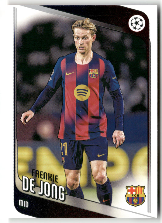 Pokémon TCG Frenkie de Jong 2025-26 Topps UEFA Champions League #135 FC Barcelona Trading Card Original