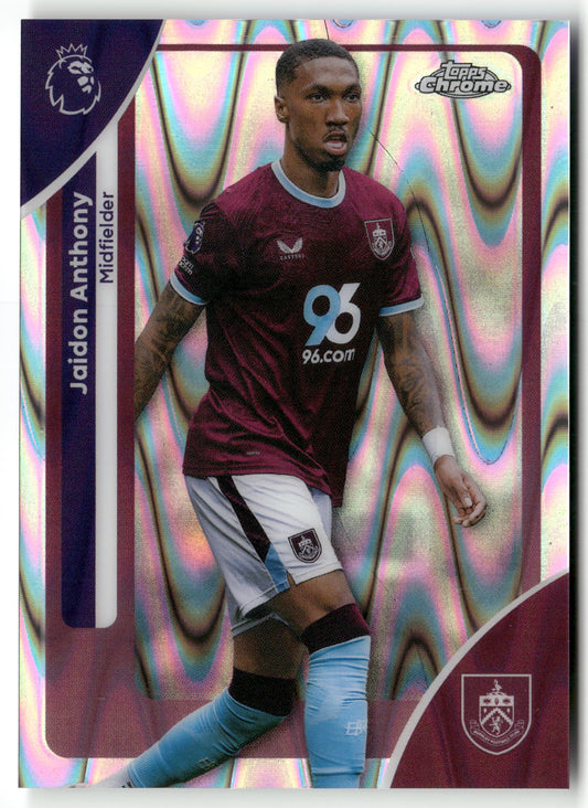 Pokémon TCG Jaidon Anthony 2025-26 Topps Chrome Premier League #54 Raywave Burnley FC Trading Card Original