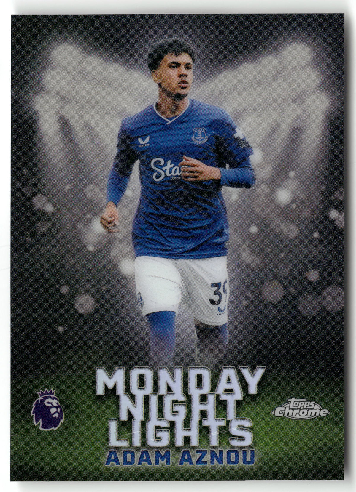 Pokémon TCG Adam Aznou Topps Chrome Premier League 2026 2025-26 #MNL-26 Monday Night Lights Everton Trading Card Original