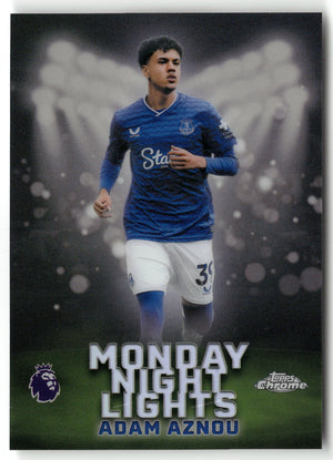 Pokémon TCG Adam Aznou Topps Chrome Premier League 2026 2025-26 #MNL-26 Monday Night Lights Everton Trading Card Original