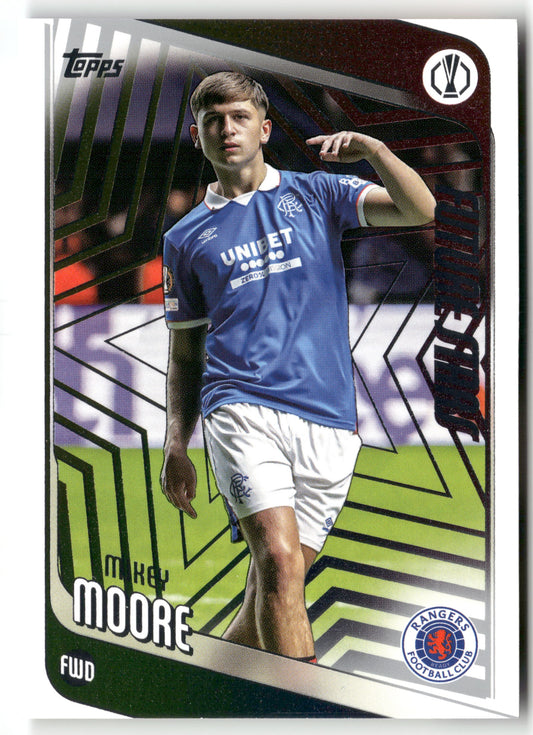 Pokémon TCG Mikey Moore Topps UEFA Europa League 2025-26 #56 Future Stars Rangers F.C. Trading Card Original