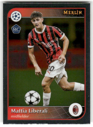 Fußball Mattia Liberali Topps Merlin Collections UEFA Champions League 2024-25 #108 AC Milan Rookie Card RC Trading Card Original