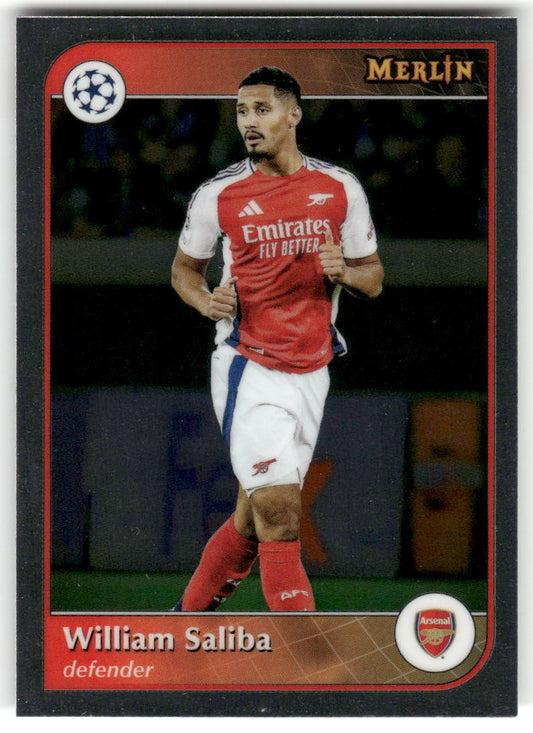Fußball William Saliba 2024-25 Topps Merlin UEFA Champions League #12 Arsenal FC Trading Card Original