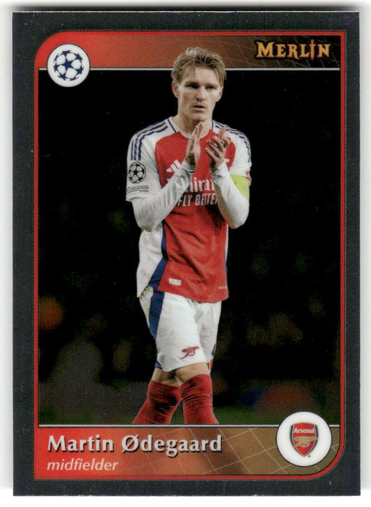 Fußball Martin Ødegaard 2024-25 Topps Merlin UEFA Champions League #81 Arsenal FC Trading Card Original