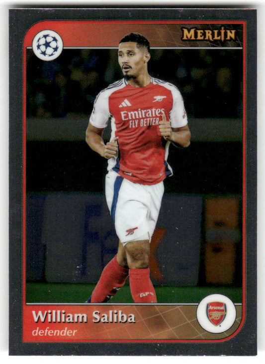 Fußball William Saliba 2024-25 Topps Merlin UEFA Champions League #12 Arsenal FC Trading Card Original