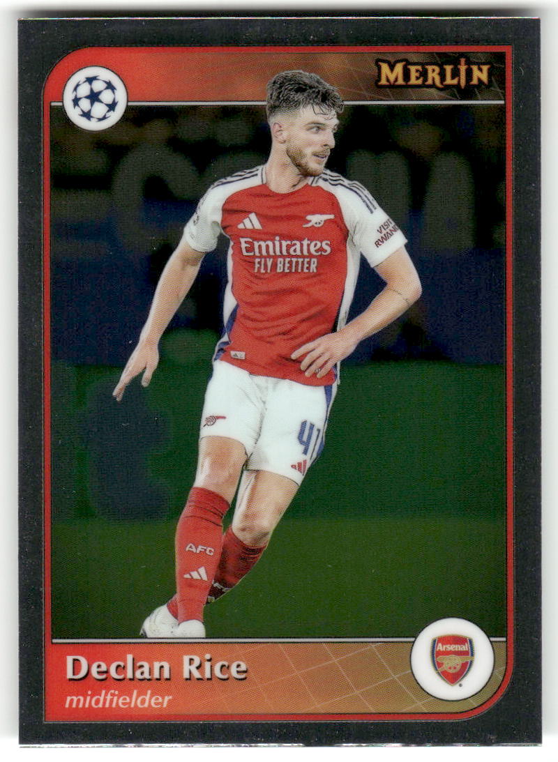 Fußball Declan Rice 2024-25 Topps Merlin UEFA Champions League #141 Arsenal FC Trading Card Original
