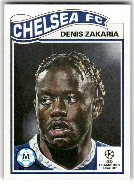 Fußball Denis Zakaria 2022-23 Topps UEFA Champions League Living Set #558 Chelsea FC Trading Card Original