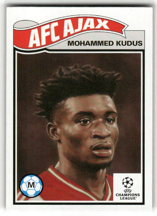 Fußball Mohammed Kudus Topps UEFA Champions League Living Set 2023 #550 AFC Ajax Trading Card Original