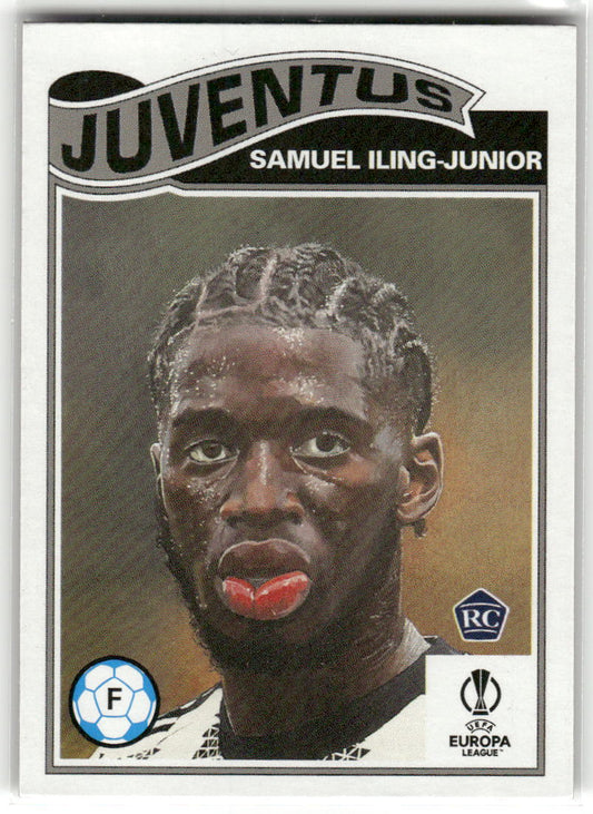 Fußball Samuel Iling-Junior 2022-23 Topps UEFA Europa League #530 Juventus Rookie Card RC Trading Card Original