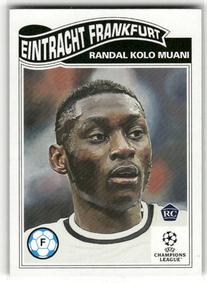 Fußball Randal Kolo Muani Topps UEFA Champions League Living Set 2022-23 #511 Eintracht Frankfurt Rookie Card RC Trading Card Original