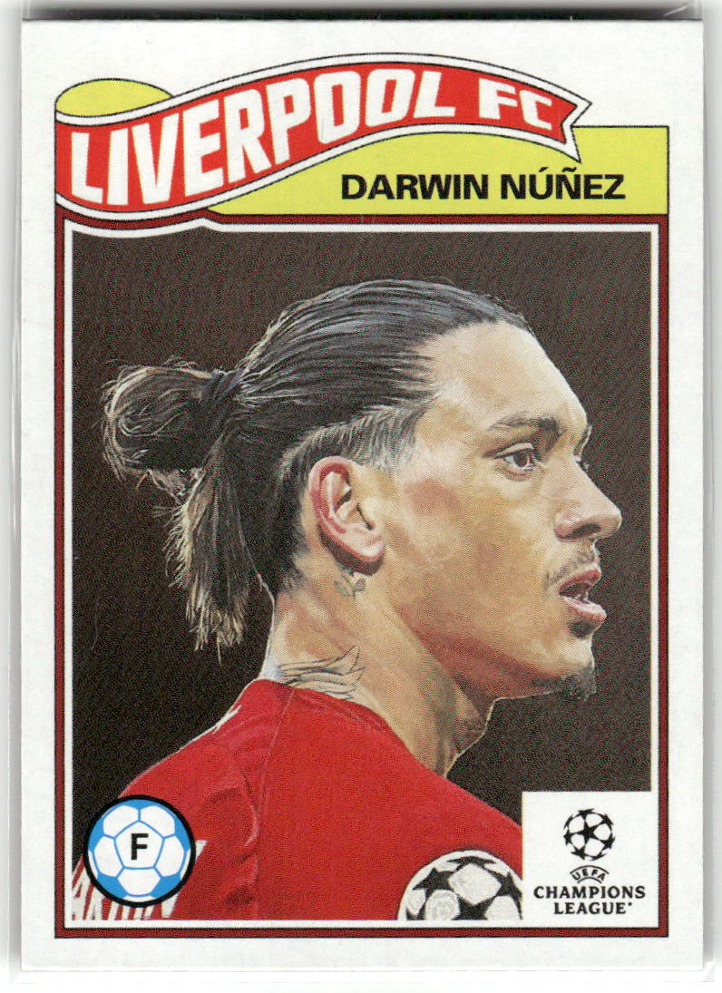 Fußball Darwin Núñez Topps UEFA Champions League Living Set 2023 #546 Liverpool FC Trading Card Original