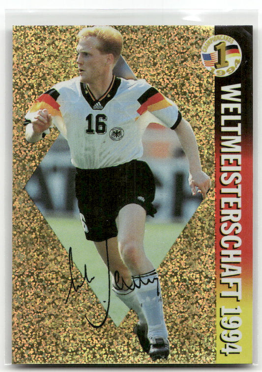 Fußball Matthias Sammer Panini Fan USA 94 Weltmeisterschaft 1994 #12 Borussia Dortmund Trading Card Original