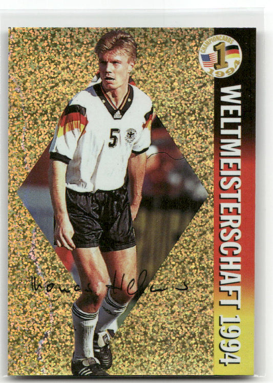 Fußball Thomas Helmer Panini Weltmeisterschaft 1994 Champion Cards #5 FC Bayern München Trading Card Original