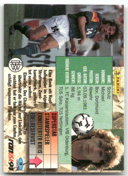 Fußball Michael Schulz Panini Weltmeisterschaft 1994 Champion Cards #9 Borussia Dortmund Trading Card Original