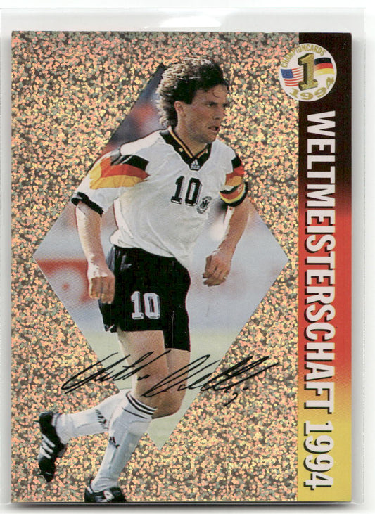 Fußball Lothar Matthäus Panini Fan USA 94 Weltmeisterschaft 1994 Champion Cards #14 FC Bayern München Trading Card Original