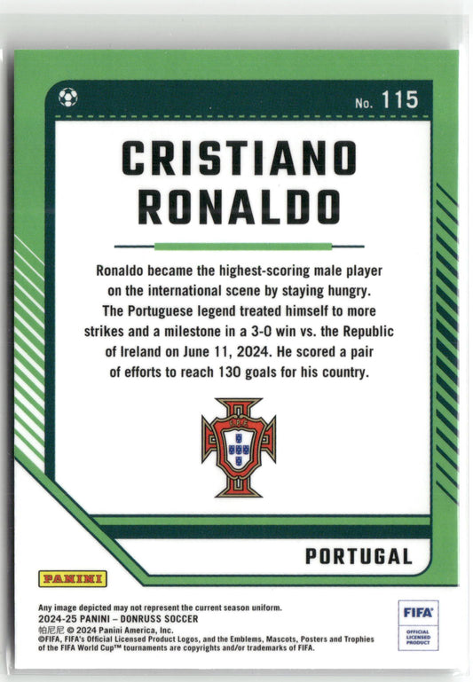 Fußball Cristiano Ronaldo 2024-25 Panini Donruss Optic Soccer #115 Portugal Trading Card Original