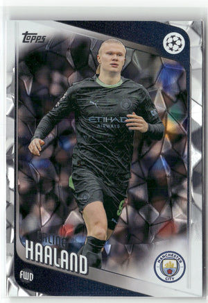 Fußball Erling Haaland 2025-26 Topps UEFA Champions League #181 Diamante Manchester City Trading Card Original