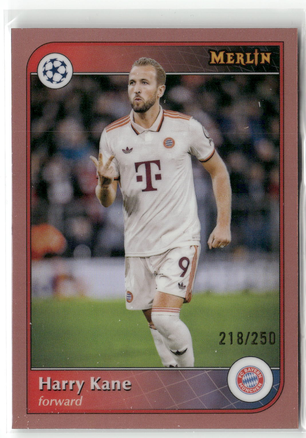 Fußball Harry Kane 2024-25 Topps Merlin UEFA Champions League #100 /250 FC Bayern München Trading Card Original