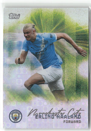 Fußball Erling Haaland 2025 Topps FC Manchester City #26 Disco Manchester City Trading Card Original