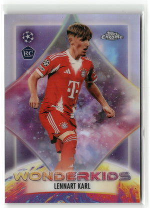 Fußball Lennart Karl Topps Chrome UEFA Champions League 2025-26 #WK-8 Wonderkids FC Bayern München Rookie Card RC Trading Card Original