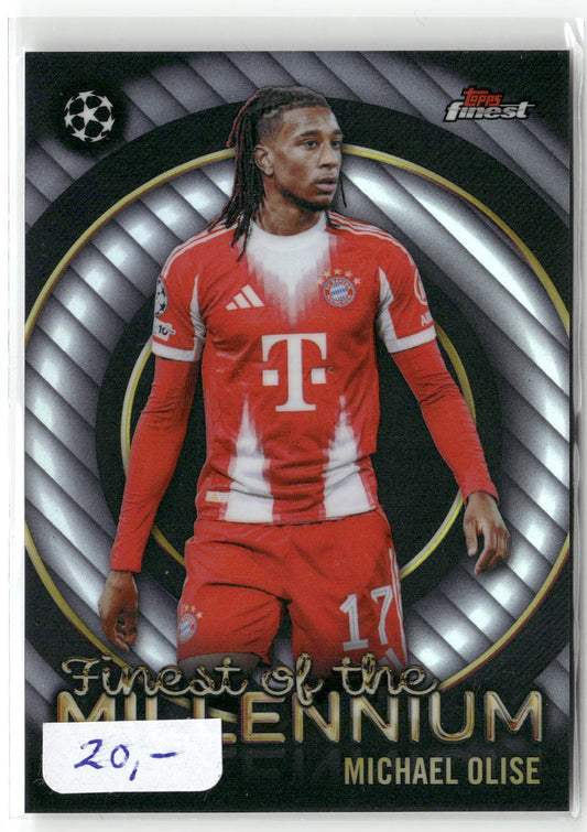 Fußball Michael Olise Topps Finest UEFA Champions League Finest of the Millennium 2025-26 #FM-1 Finest of the Millenium Insert FC Bayern München Trading Card Original