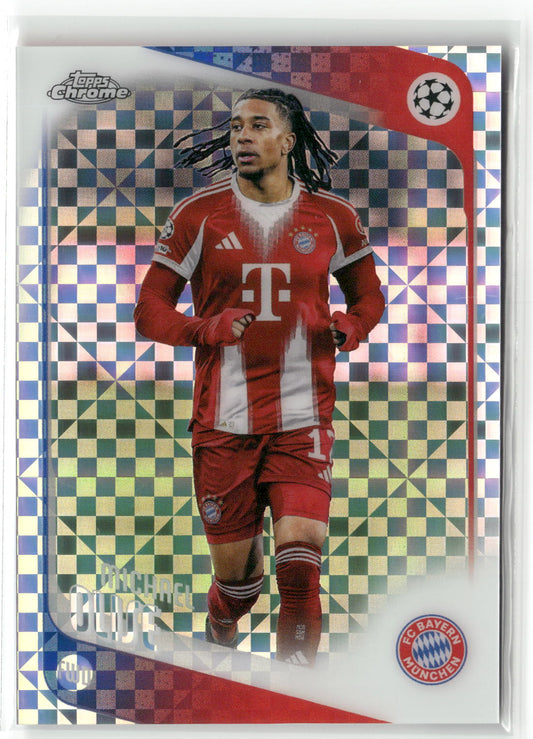 Fußball Michael Olise Topps Chrome UEFA Champions League 2025-26 #4 X-Fractor FC Bayern München Trading Card Original