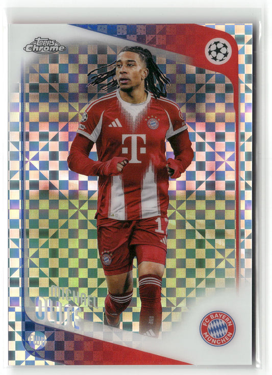 Fußball Michael Olise 2024-25 Topps Chrome UEFA Champions League #4 X-Fractor FC Bayern München Trading Card Original