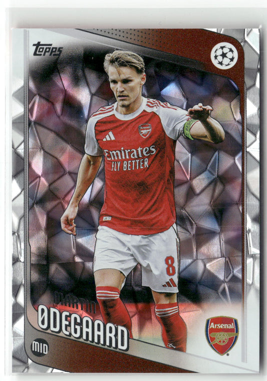 Fußball Martin Ødegaard 2025-26 Topps UEFA Champions League #157 Diamante Arsenal FC Trading Card Original