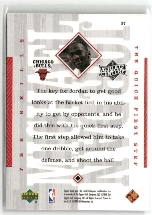 Basketball NBA Michael Jordan Upper Deck Athlete of the Century 1999 #37 Chicago Bulls Trading Card Original